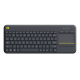 Logitech | K400 Plus | Keyboard with Trackpad | Wireless | US | Black | USB port
