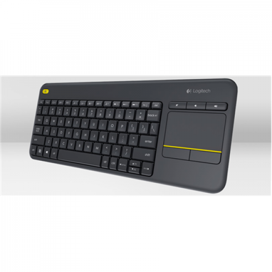Logitech | K400 Plus | Keyboard with Trackpad | Wireless | US | Black | USB port