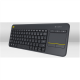 Logitech | K400 Plus | Keyboard with Trackpad | Wireless | US | Black | USB port