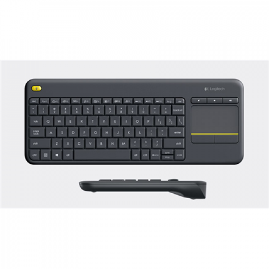 Logitech | K400 Plus | Keyboard with Trackpad | Wireless | US | Black | USB port