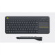 Logitech | K400 Plus | Keyboard with Trackpad | Wireless | US | Black | USB port