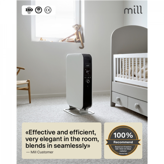 Mill | Heater | AB-H2000DN | Oil Filled Radiator | 2000 W | Number of power levels 3 | Suitable for rooms up to 24-34 m³ | White