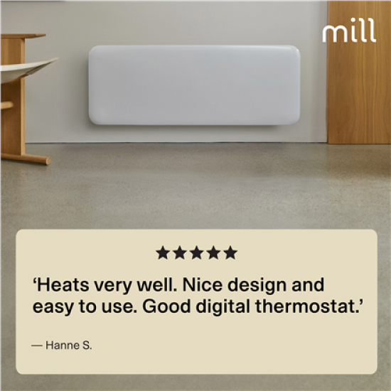 Mill | Heater | IB1200DN Steel | Panel Heater | 1200 W | Number of power levels 1 | Suitable for rooms up to 14-18 m² | White | N/A