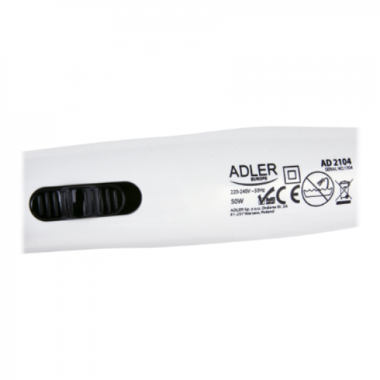 Adler | Hair straightener 2 in 1 | AD 2104 | Warranty 24 month(s) | Ceramic heating system | 50 W | White
