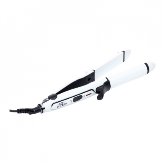 Adler | Hair straightener 2 in 1 | AD 2104 | Warranty 24 month(s) | Ceramic heating system | 50 W | White