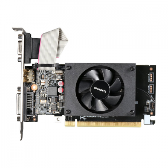 Gigabyte | GV-N710D3-2GL 2.0 | NVIDIA | 2 GB | GeForce GT 710 | DDR3 | Cooling type Active | DVI-D ports quantity 1 | HDMI ports quantity 1 | PCI Express 2.0 | Memory clock speed 1600 MHz | Processor frequency 954 MHz | VGA (D-Sub) ports quantity 1