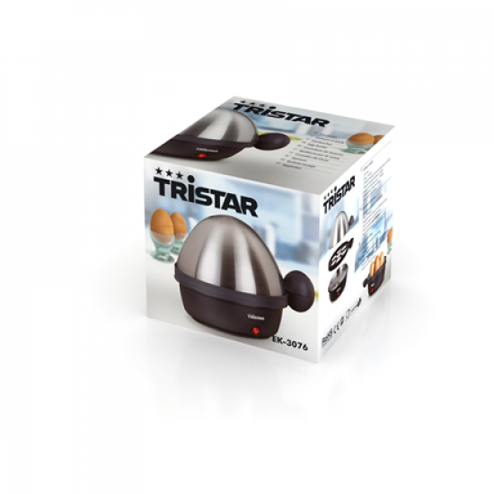 Tristar Egg Boiler EK-3076 Black, Stainless Steel Lid Eggs capacity 7