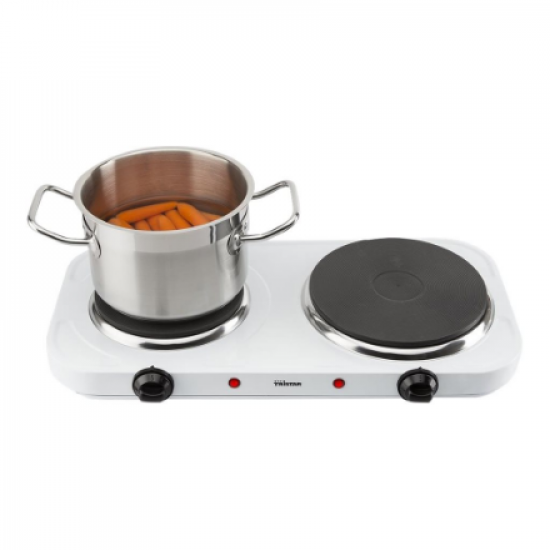 Tristar | Free standing table hob | KP-6245 | Number of burners/cooking zones 2 | Rotary | White | Electric