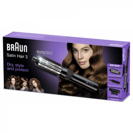 Braun | Satin Hair 3 AS 330 | 400 W | Black, Blue, Lilac