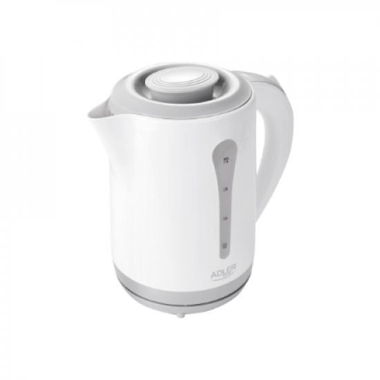 Kettle | Adler | AD 1244 | Standard kettle | 2000 W | 2.5 L | Plastic | 360° rotational base | White