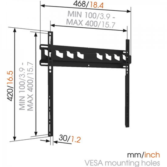 Vogels | Wall mount | MA3000-A | Fixed | 32-55 