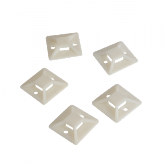 Cable Tie Mounts 28x28 mm | KAB0044 | Adhesive base for cable ties. For the structured laying of cables or hoses.
