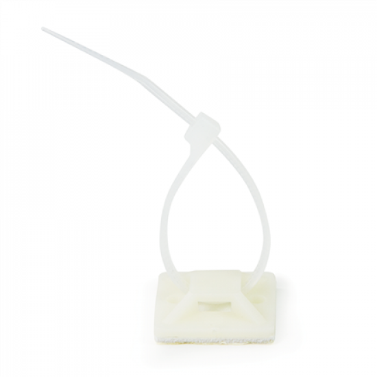 Cable Tie Mounts 28x28 mm | KAB0044 | Adhesive base for cable ties. For the structured laying of cables or hoses.