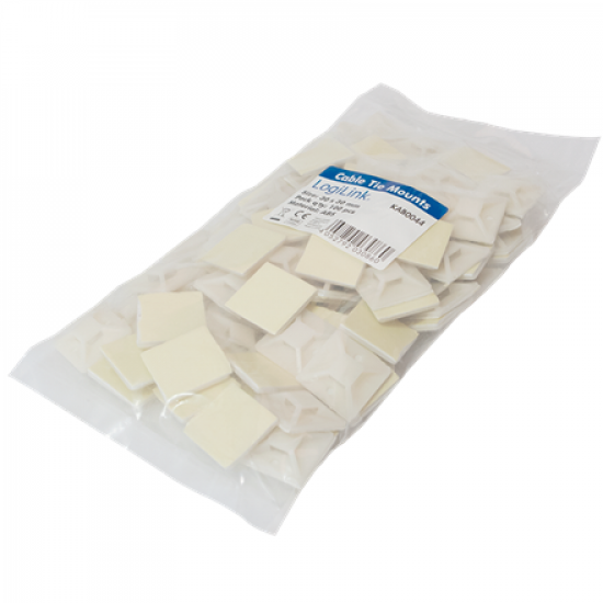 Cable Tie Mounts 28x28 mm | KAB0044 | Adhesive base for cable ties. For the structured laying of cables or hoses.