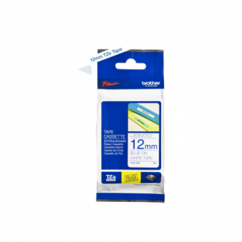 Brother | TZe-233 Laminated Tape | Blue on White | TZe | 8 m | 1.2 cm