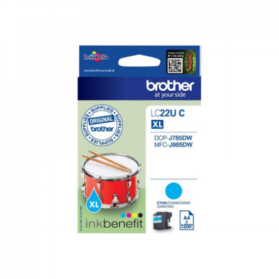 Brother LC-22UC | Ink Cartridge | Cyan