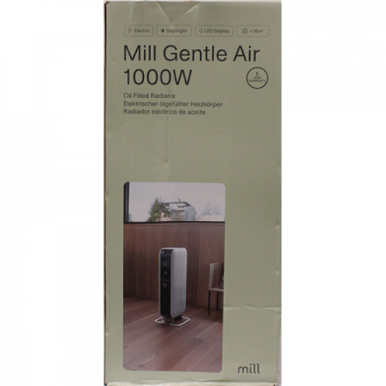 SALE OUT. Mill oil 1000W, Heat boost technology – highly efficient heaters, increased heat distribution | Mill | Heater | AB-H1000DN | Oil Filled Radiator | 1000 W | Number of power levels 3 | Suitable for rooms up to 12-16 m³ | White | DAMAGED PACKAGING