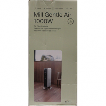 SALE OUT. Mill oil 1000W, Heat boost technology – highly efficient heaters, increased heat distribution | Mill | Heater | AB-H1000DN | Oil Filled Radiator | 1000 W | Number of power levels 3 | Suitable for rooms up to 12-16 m³ | White | DAMAGED PACKAGING
