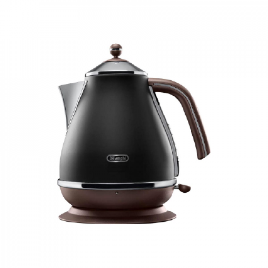 Delonghi | Icona Vintage | KBOV2001BK | Standard kettle | 2000 W | 1.7 L | Stainless steel | 360° rotational base | Black