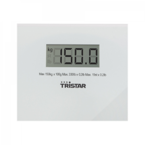 Tristar | Bathroom scale | WG-2419 | Maximum weight (capacity) 150 kg | Accuracy 100 g | White