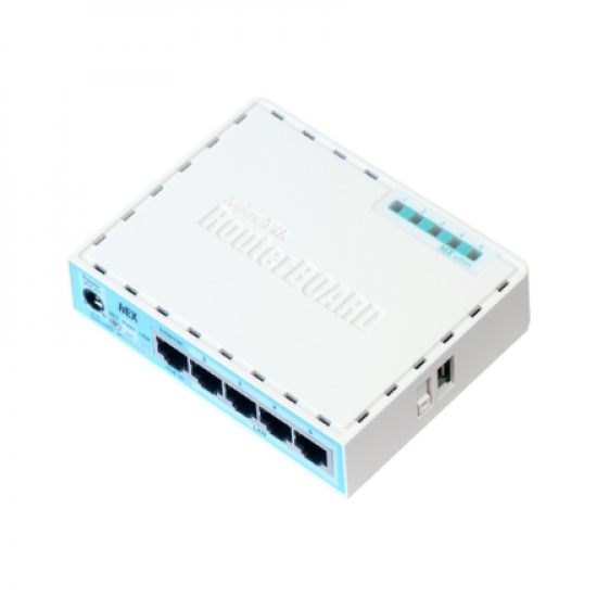 Ethernet Router hEX | RB750Gr3 | No Wi-Fi | Ethernet LAN (RJ-45) ports 5 | Mesh Support No | MU-MiMO No | No mobile broadband | 1 | 12 month(s)