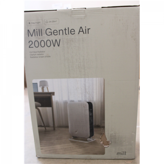 SALE OUT.  | Mill | Heater | AB-H2000DN | Oil Filled Radiator | 2000 W W | Number of power levels 3 | Suitable for rooms up to 24-34 m³ | White | DAMAGED PACKAGING | 230 V V