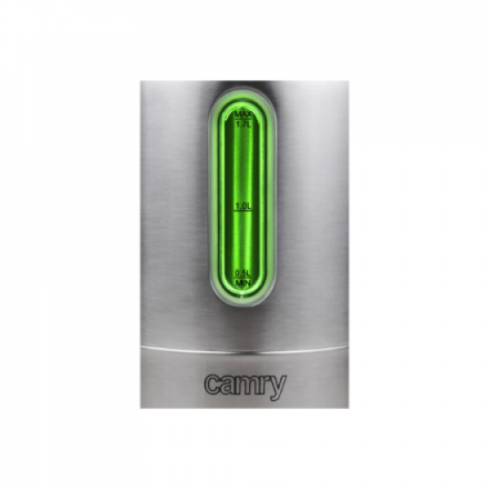 Camry | Kettle | CR 1253 | With electronic control | 2200 W | 1.7 L | Stainless steel | 360° rotational base | Stainless steel