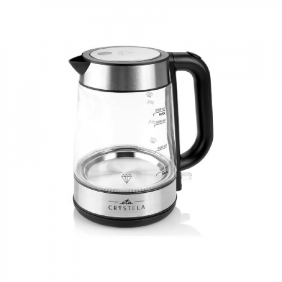 ETA | ETA615390000 | Standard kettle | 2200 W | 1.7 L | Glass | 360° rotational base | Stainless steel/Black