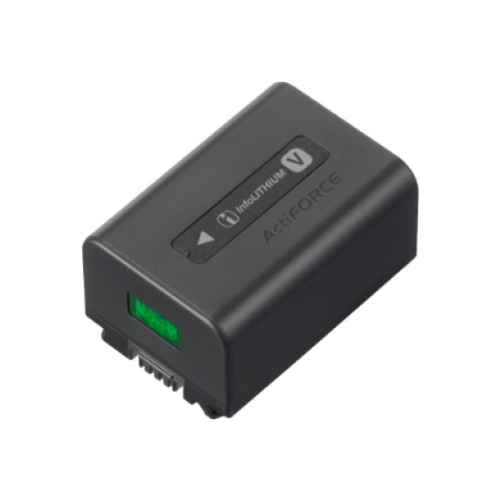 Sony | Compact V-series InfoLITHIUM™ rechargeable battery with 7.3V mean output and 6.9Wh (950mAh) capacity. | NP-FV50A