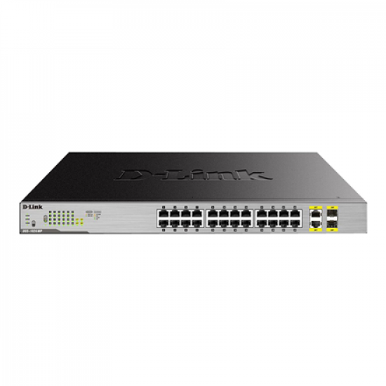 D-Link | Switch | DGS-1026MP | Unmanaged | Rack mountable | Gigabit Ethernet (copper) ports quantity 24 | SFP ports quantity 2 | PoE/Poe+ ports quantity 24 | Power supply type Single | 24 month(s)
