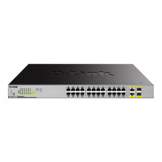 D-Link | Switch | DGS-1026MP | Unmanaged | Rack mountable | Gigabit Ethernet (copper) ports quantity 24 | SFP ports quantity 2 | PoE/Poe+ ports quantity 24 | Power supply type Single | 24 month(s)