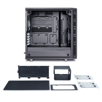 Fractal Design | Define Mini C TG | FD-CA-DEF-MINI-C-BK-TG | Side window | Left side panel - Tempered Glass | Black | Micro ATX | Power supply included No | ATX