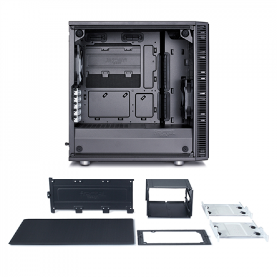 Fractal Design | Define Mini C TG | FD-CA-DEF-MINI-C-BK-TG | Side window | Left side panel - Tempered Glass | Black | Micro ATX | Power supply included No | ATX