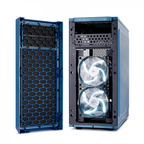 Fractal Design | Focus G | FD-CA-FOCUS-BU-W | Side window | Left side panel - Tempered Glass | Blue | ATX | Power supply included No | ATX