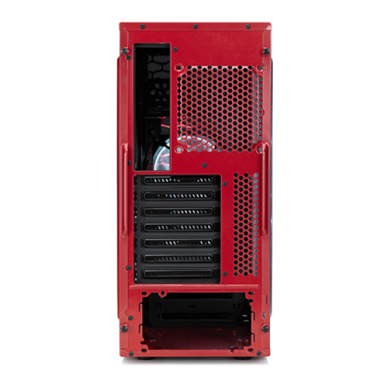 Fractal Design | Focus G | FD-CA-FOCUS-RD-W | Side window | Left side panel - Tempered Glass | Red | ATX | Power supply included No | ATX