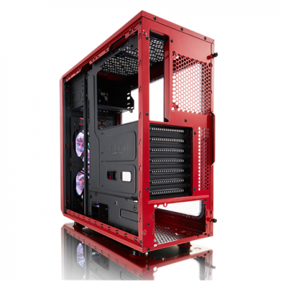 Fractal Design | Focus G | FD-CA-FOCUS-RD-W | Side window | Left side panel - Tempered Glass | Red | ATX | Power supply included No | ATX