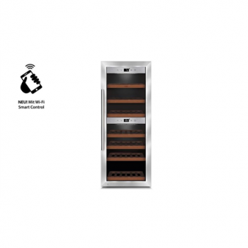Caso | Wine cooler | WineComfort 380 Smart | Energy efficiency class G | Showcase | Free standing | Bottles capacity Up to 38 bottles | Cooling type Compressor technology | Stainless steel/Black