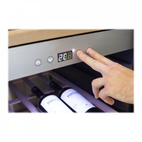 Caso | Wine cooler | WineComfort 380 Smart | Energy efficiency class G | Showcase | Free standing | Bottles capacity Up to 38 bottles | Cooling type Compressor technology | Stainless steel/Black