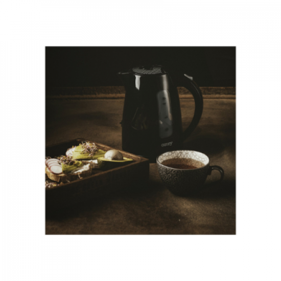 Camry | Kettle | CR 1255 | Standard | 2200 W | 1.7 L | Plastic | 360° rotational base | Black