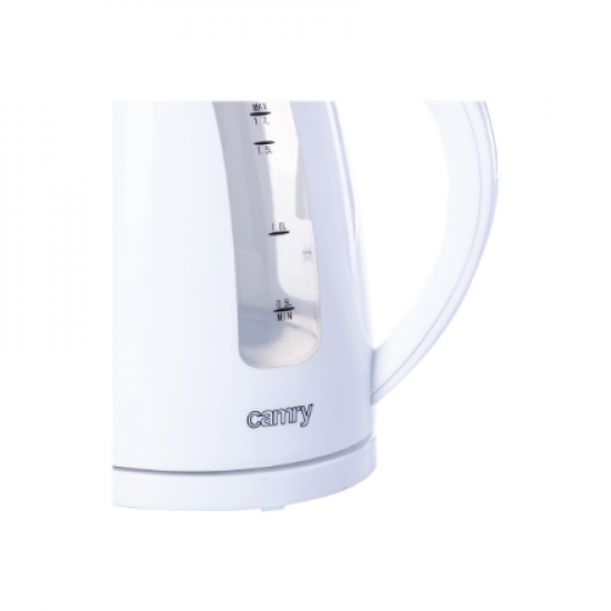 Camry | Kettle | CR 1255 | Standard | 2200 W | 1.7 L | Plastic | 360° rotational base | White
