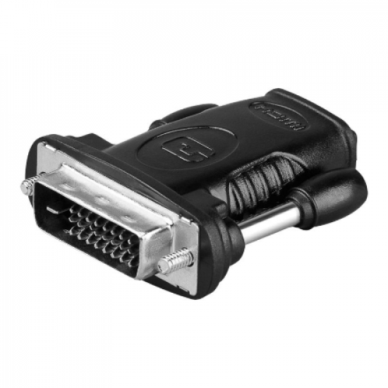 Goobay | HDMI/DVI-D adaptor, nickel plated | HDMI female (Type A) | DVI-D male Dual-Link (24+1 pin)