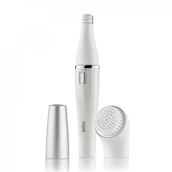 Braun | Face Epilator and facial cleansing brush | SE810 | Wet & Dry | White/Silver