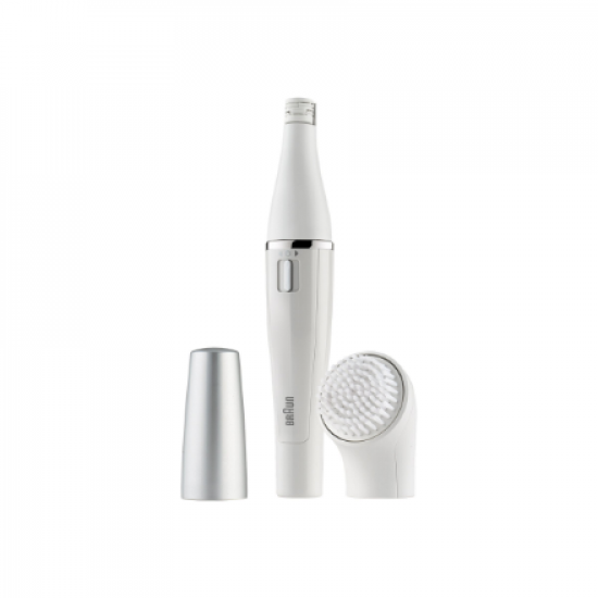 Braun | Face Epilator and facial cleansing brush | SE810 | Wet & Dry | White/Silver