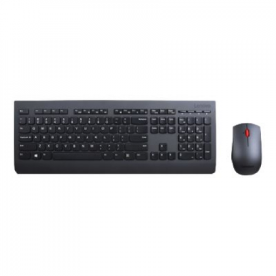 Lenovo | Professional | Professional Wireless Keyboard and Mouse Combo - US English with Euro symbol | Keyboard and Mouse Set | Wireless | Mouse included | US | Black | US English | Numeric keypad | Wireless connection