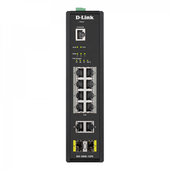 D-Link | Switch | DIS-200G-12PS | Managed L2 | Wall mountable | 60 month(s)
