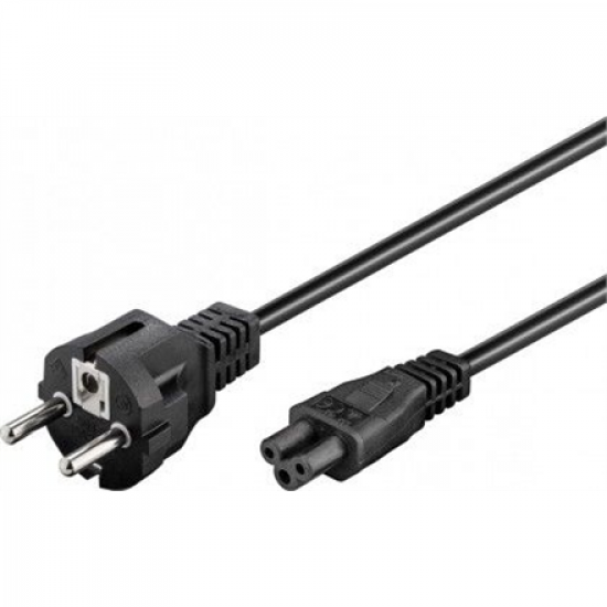 Goobay | Power supply cord (safety plug) | 93586 | Black Safety plug (type F, CEE 7/7) | Device socket C5
