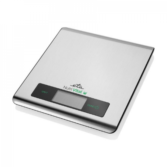 ETA | Kitchen scales with smart application | Nutri Vital | Maximum weight (capacity) 5 kg | Graduation 1 g | Display type LCD | Silver