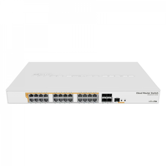 CRS328-24P-4S+RM Gigabit Ethernet POE/POE+ router/switch | 12 month(s) | PoE/Poe+ ports quantity 24