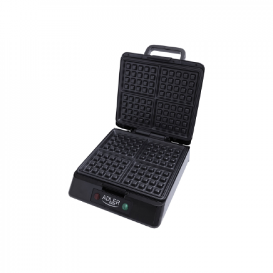 Adler | Waffle maker | AD 3036 | 1500 W | Number of pastry 4 | Belgium | Black