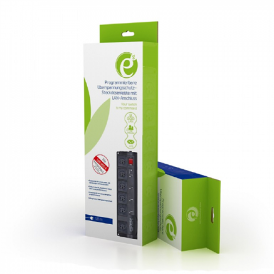 EnerGenie Programmable surge protector with LAN interface, Swiss sockets